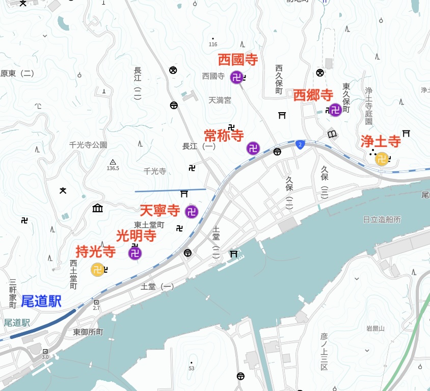 尾道文化財分布図
